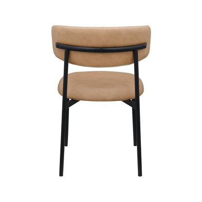 Lupita Tan Vegan Leather Dining Chair, Set of 2