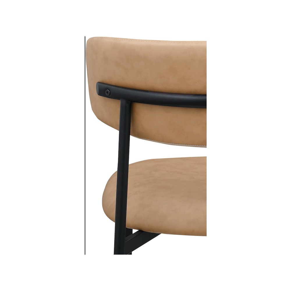 Lupita Tan Vegan Leather Dining Chair, Set of 2