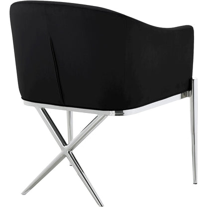 Xavier Black Velvet Dining Chair