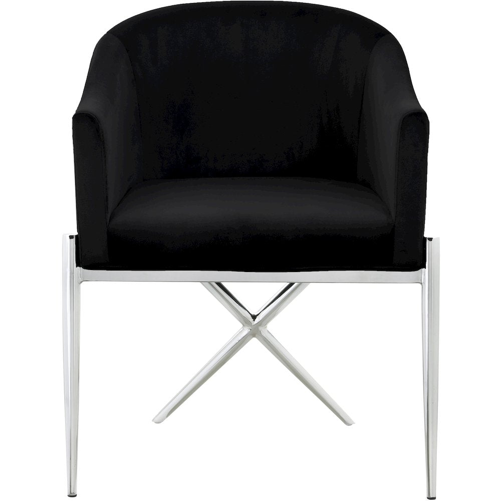 Xavier Black Velvet Dining Chair