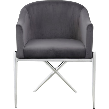 Xavier Grey Velvet Dining Chair