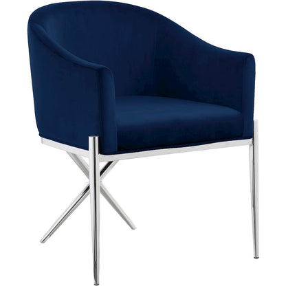 Xavier Navy Velvet Dining Chair