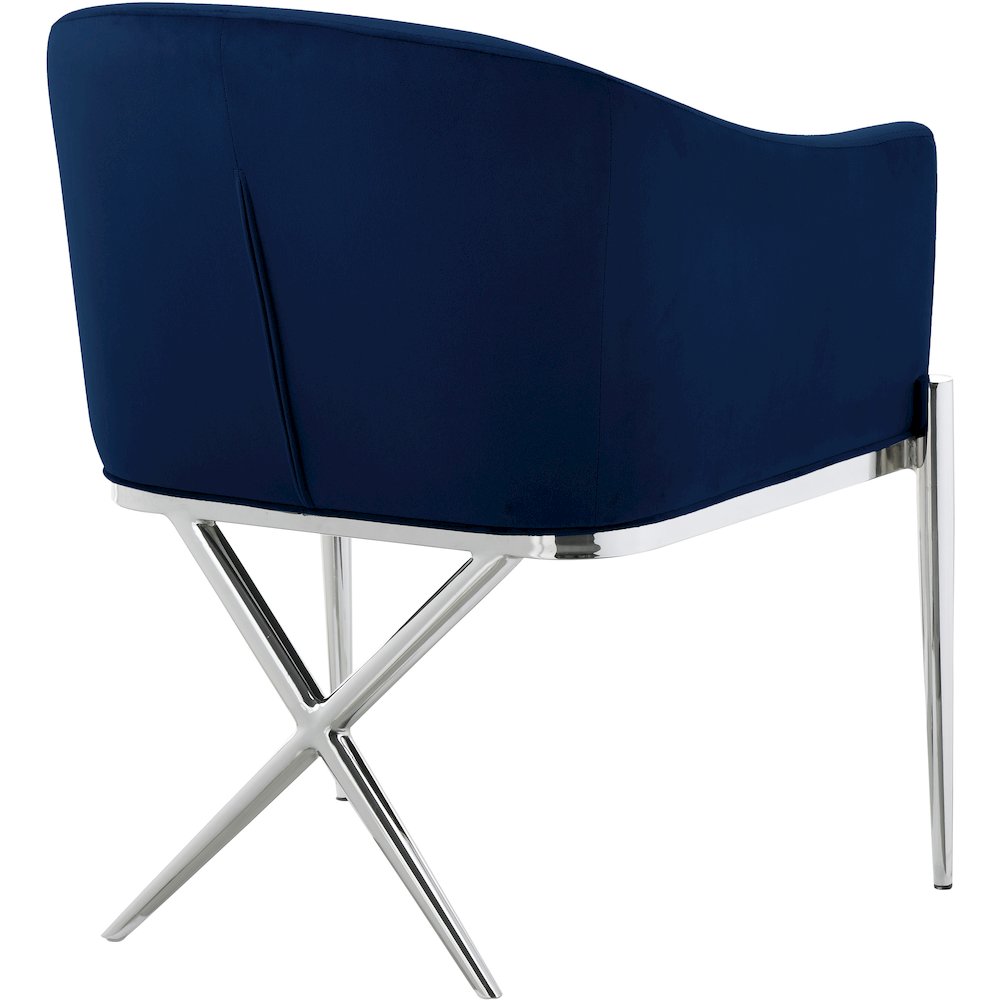 Xavier Navy Velvet Dining Chair