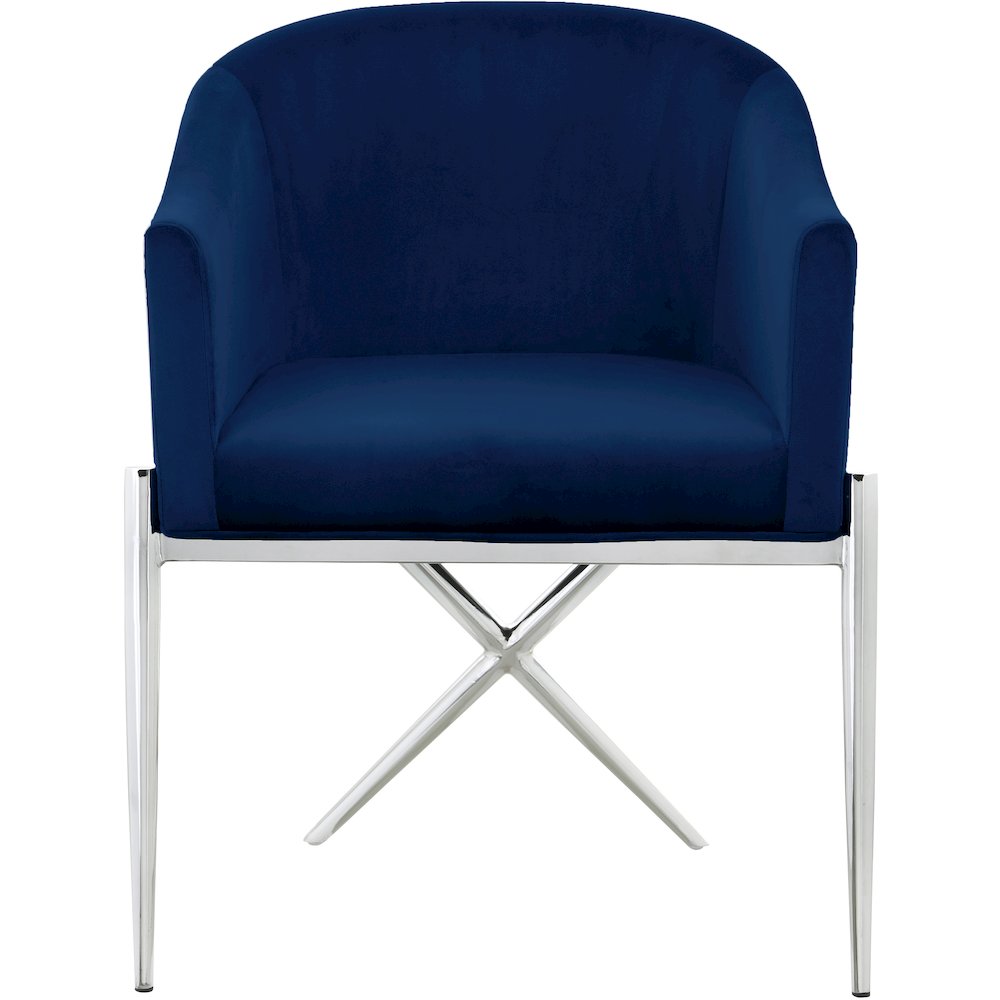 Xavier Navy Velvet Dining Chair