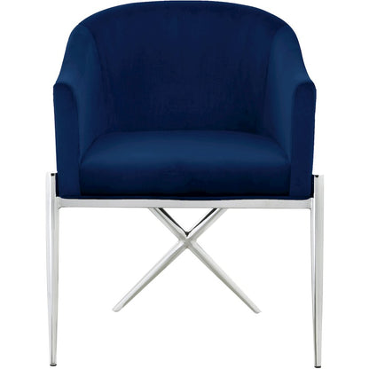 Xavier Navy Velvet Dining Chair