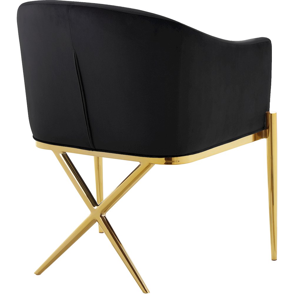 Xavier Black Velvet Dining Chair