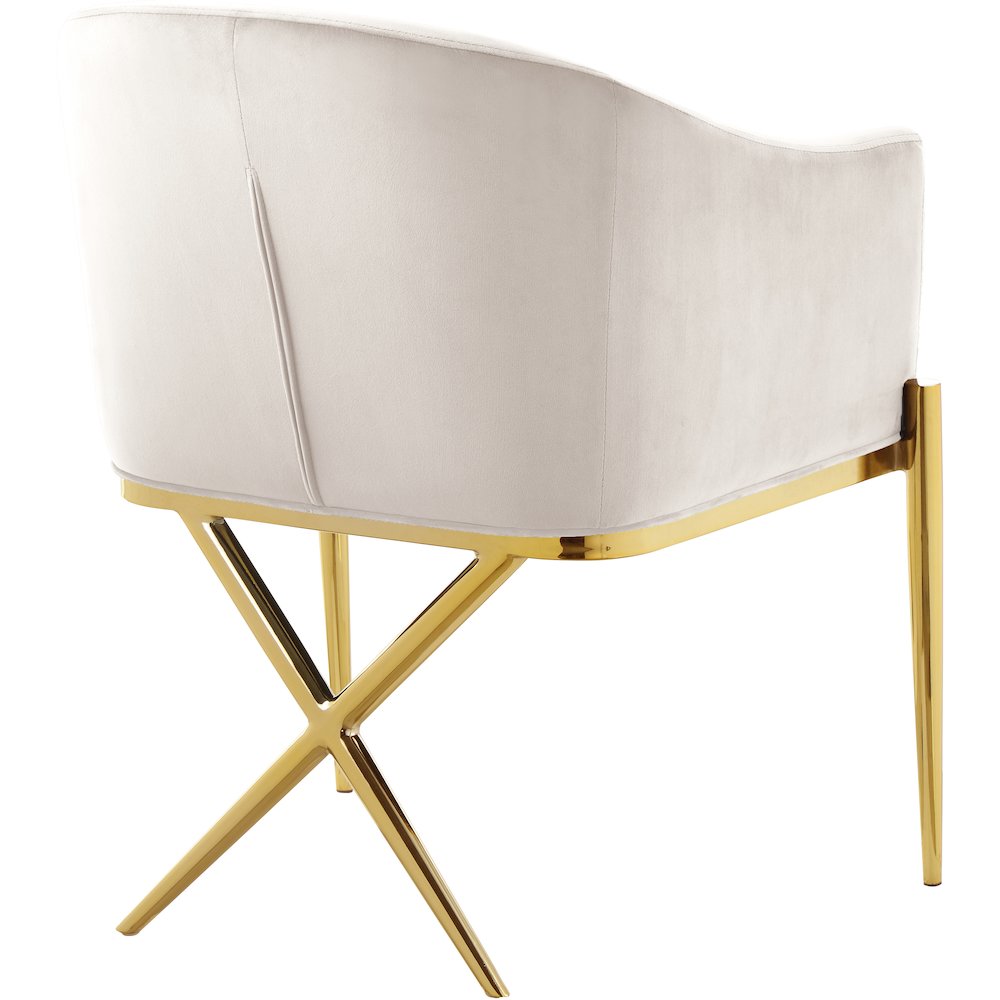Xavier Cream Velvet Dining Chair