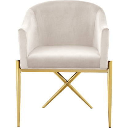 Xavier Cream Velvet Dining Chair