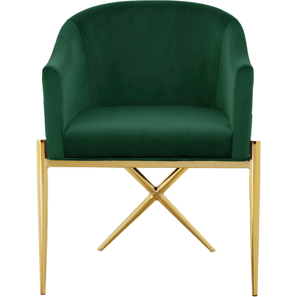 Xavier Green Velvet Dining Chair