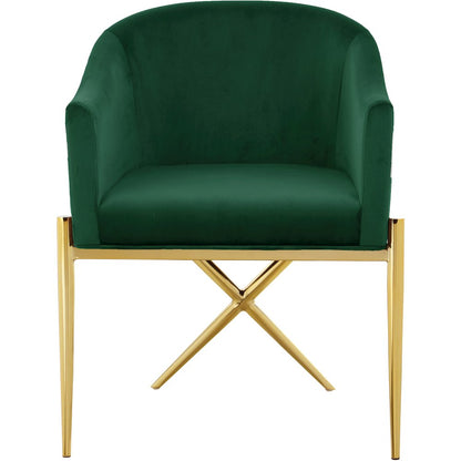 Xavier Green Velvet Dining Chair