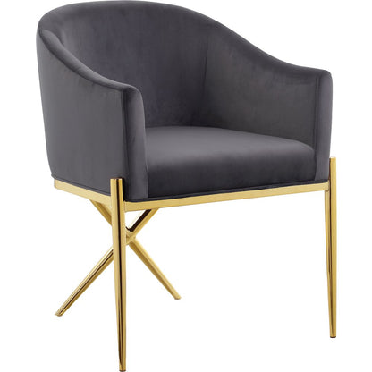 Xavier Grey Velvet Dining Chair