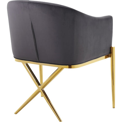 Xavier Grey Velvet Dining Chair