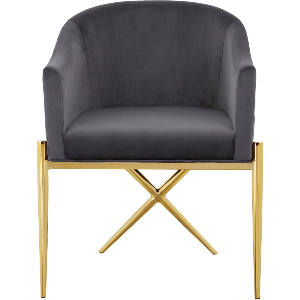 Xavier Grey Velvet Dining Chair