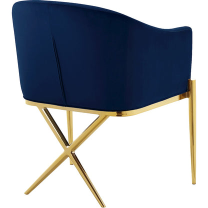 Xavier Navy Velvet Dining Chair