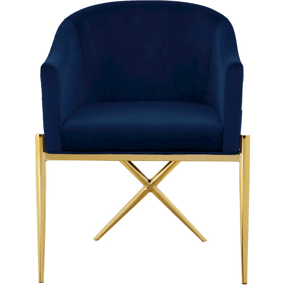 Xavier Navy Velvet Dining Chair