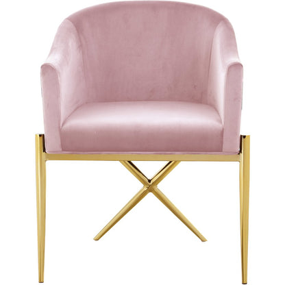 Xavier Pink Velvet Dining Chair