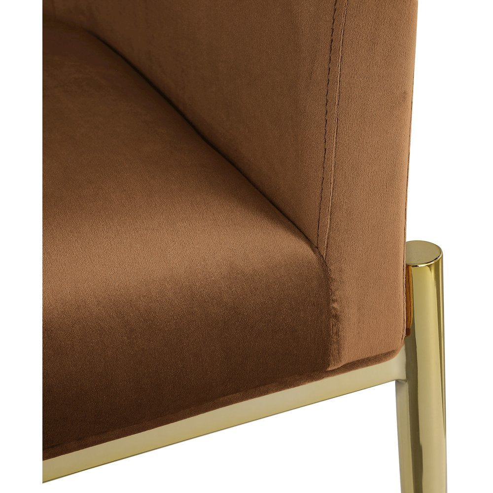Xavier Saddle Velvet Dining Chair