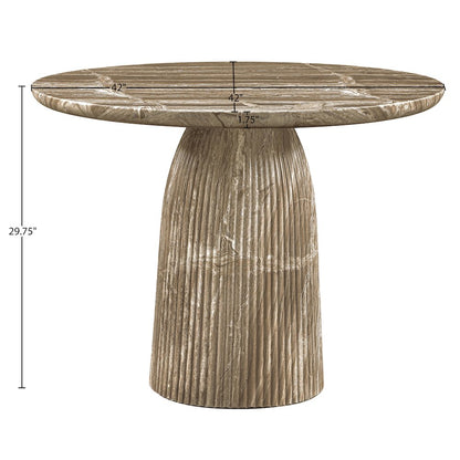 Venosa 42" Beige Concrete Indoor/Outdoor Dining Table