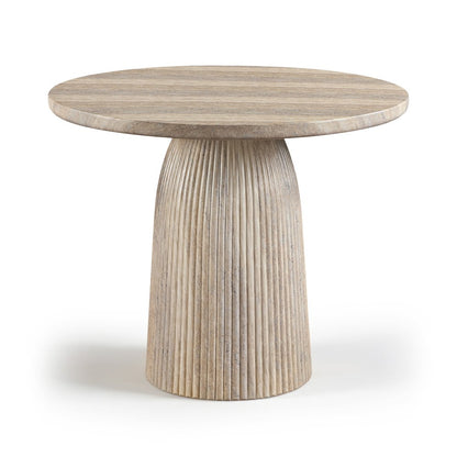 Venosa 36" Travertine Concrete Indoor/Outdoor Dining Table