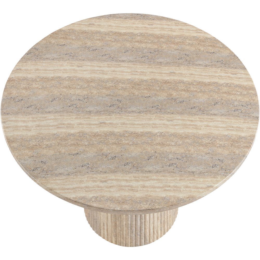 Venosa 36" Travertine Concrete Indoor/Outdoor Dining Table
