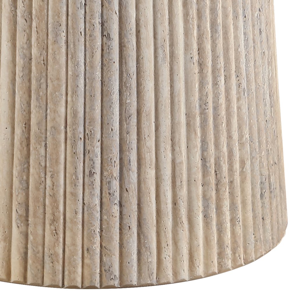 Venosa 36" Travertine Concrete Indoor/Outdoor Dining Table