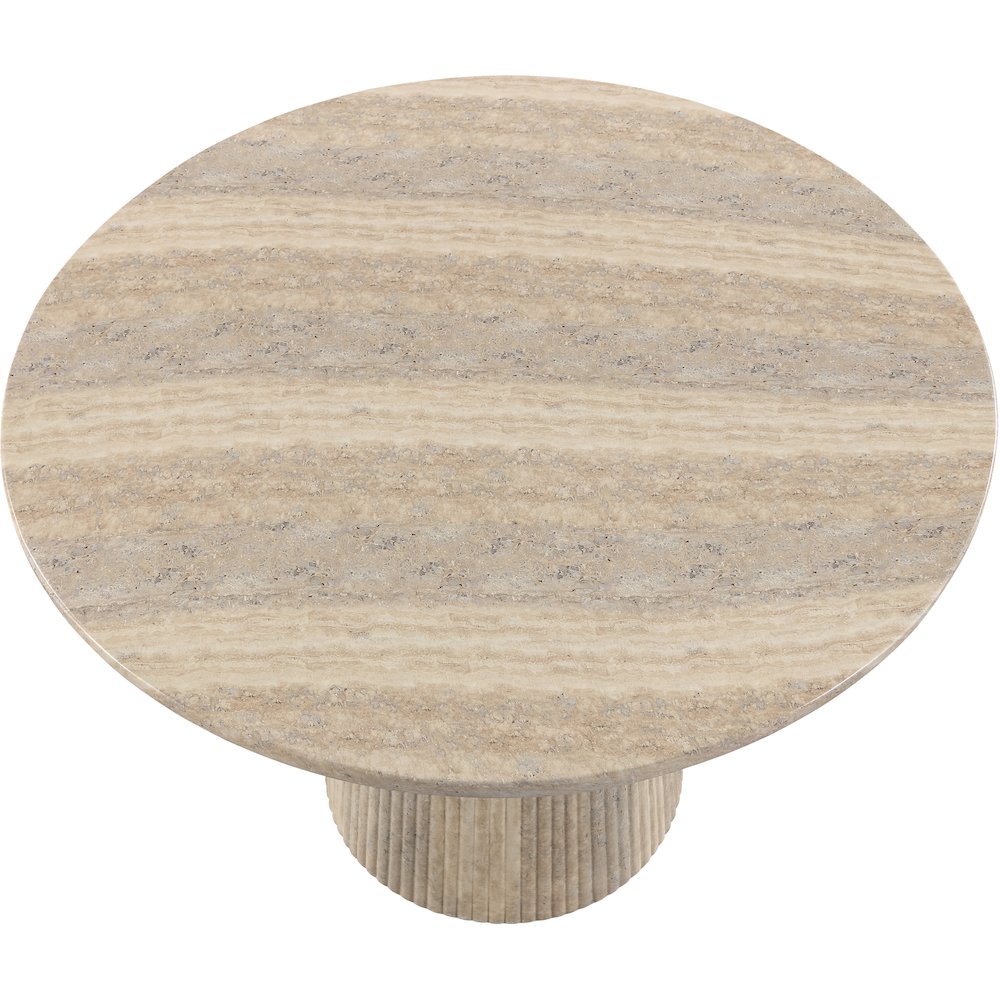 Venosa 42" Travertine Concrete Indoor/Outdoor Dining Table