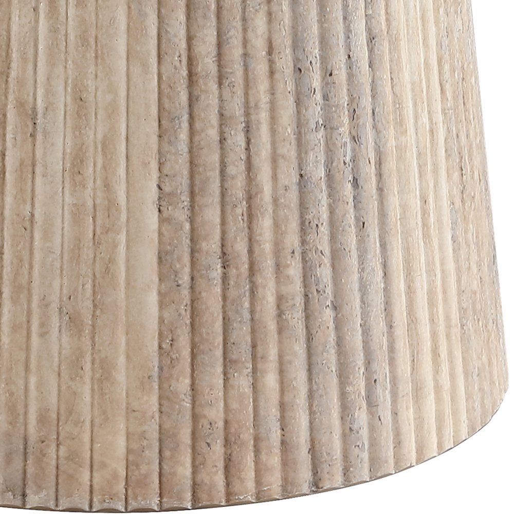 Venosa 42" Travertine Concrete Indoor/Outdoor Dining Table