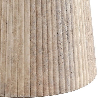 Venosa 42" Travertine Concrete Indoor/Outdoor Dining Table