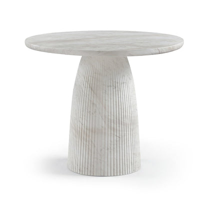 Venosa 36" White Concrete Indoor/Outdoor Dining Table