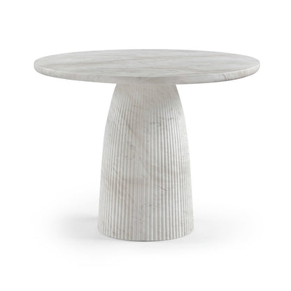 Venosa 42" White Concrete Indoor/Outdoor Dining Table