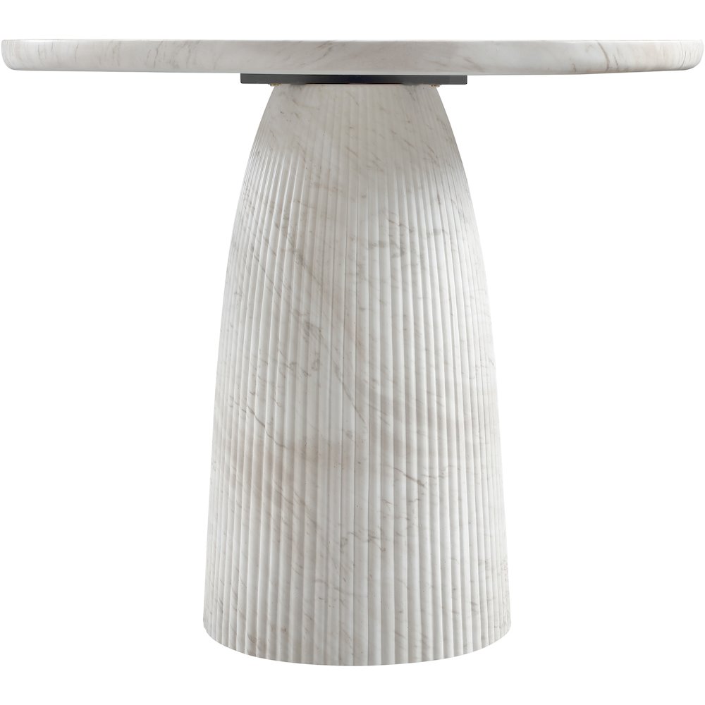 Venosa 42" White Concrete Indoor/Outdoor Dining Table