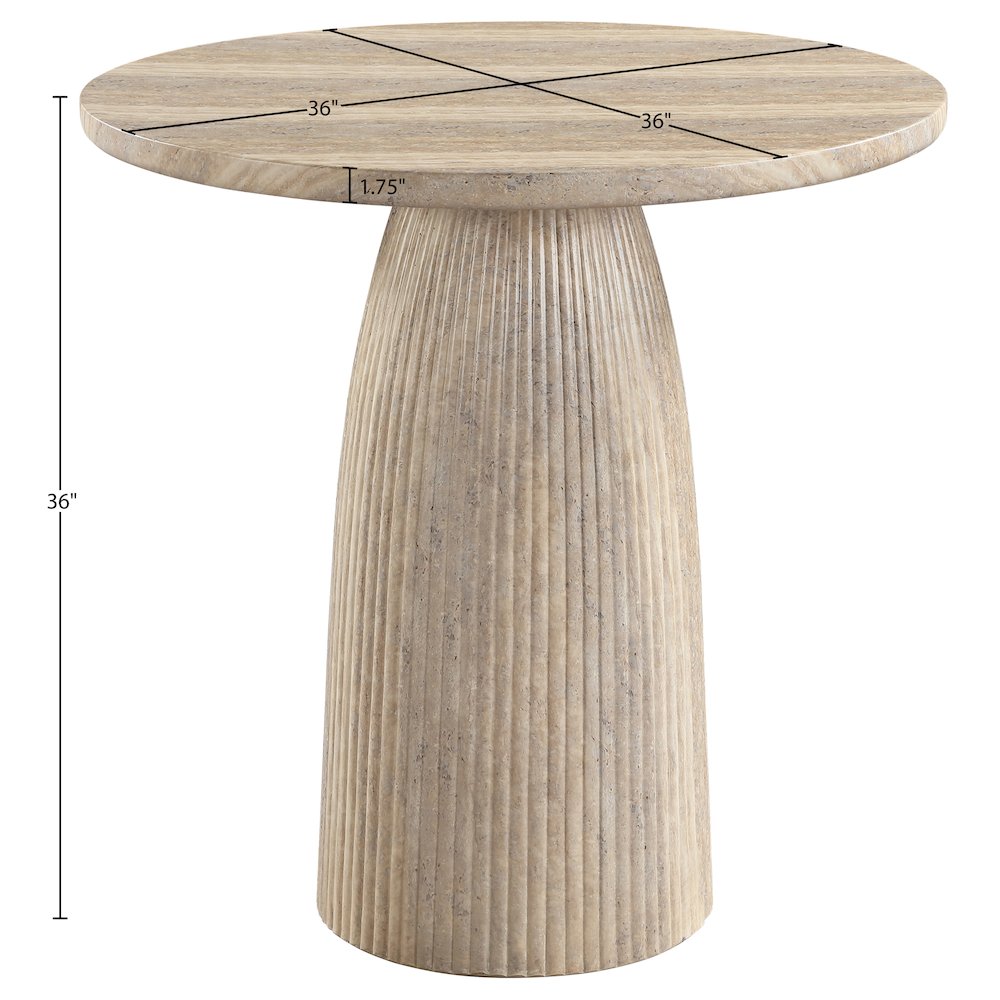 Venosa Travertine Concrete Indoor/Outdoor Counter Height Table
