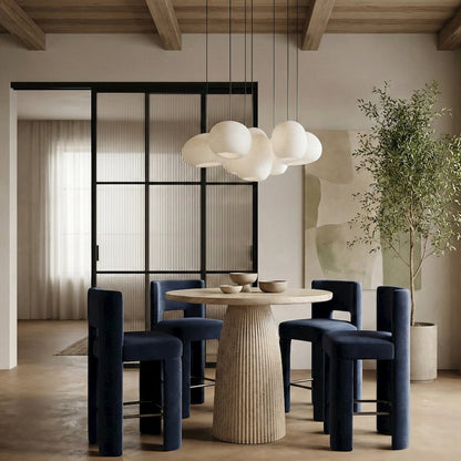 Venosa Travertine Concrete Indoor/Outdoor Counter Height Table