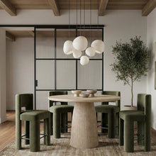 Venosa Travertine Concrete Indoor/Outdoor Counter Height Table