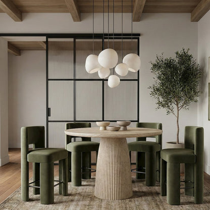 Venosa Travertine Concrete Indoor/Outdoor Counter Height Table