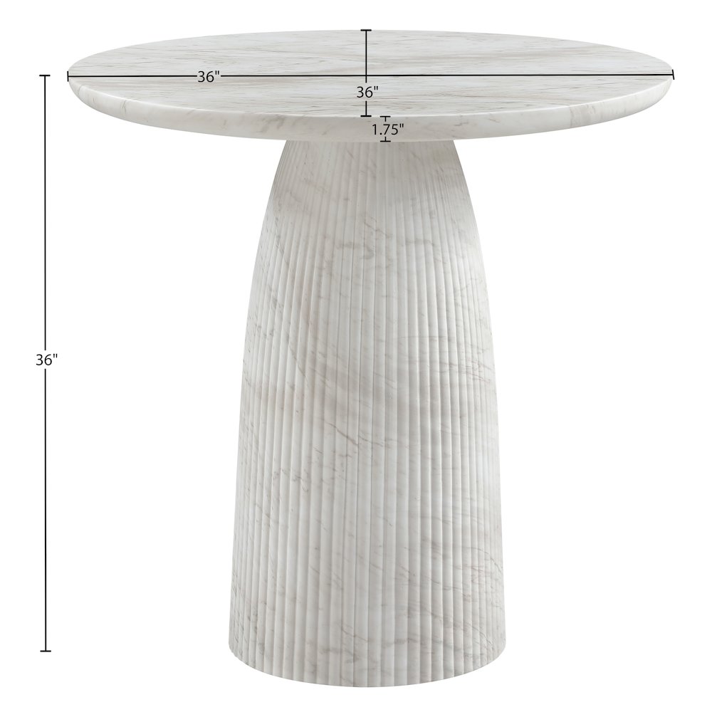 Venosa White Concrete Indoor/Outdoor Counter Height Table