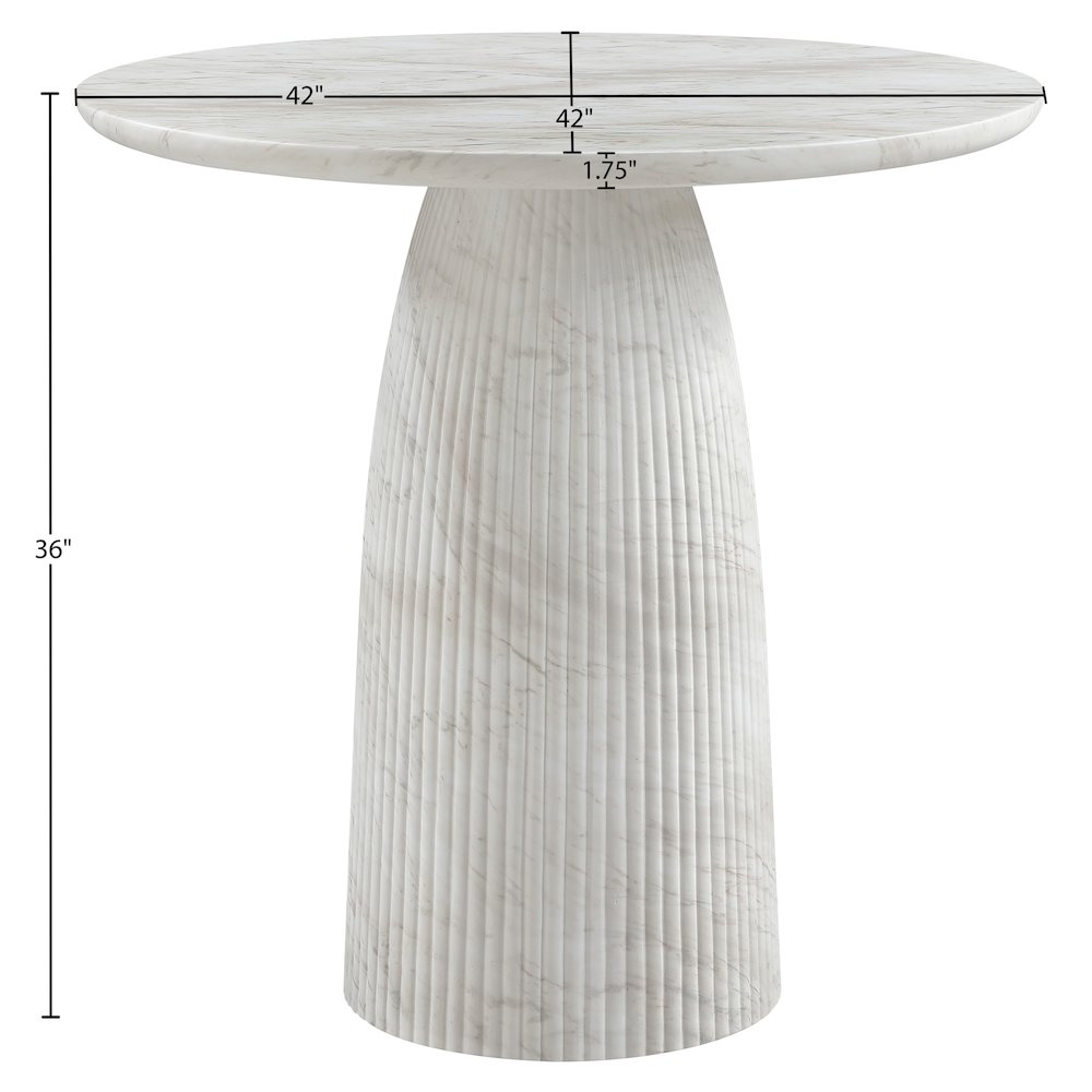 Venosa White Concrete Indoor/Outdoor Counter Height Table