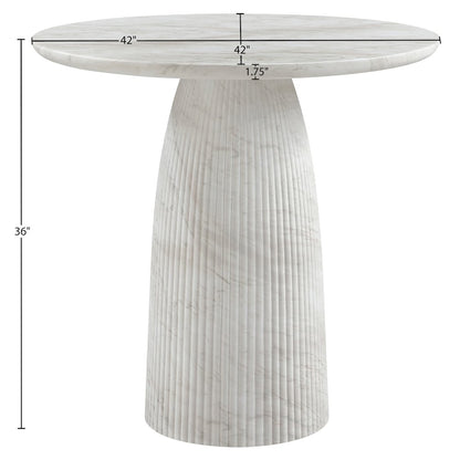 Venosa White Concrete Indoor/Outdoor Counter Height Table