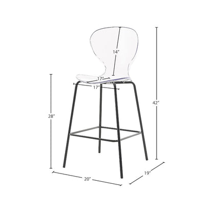 Clarion Matte Black Stool, Set of 2