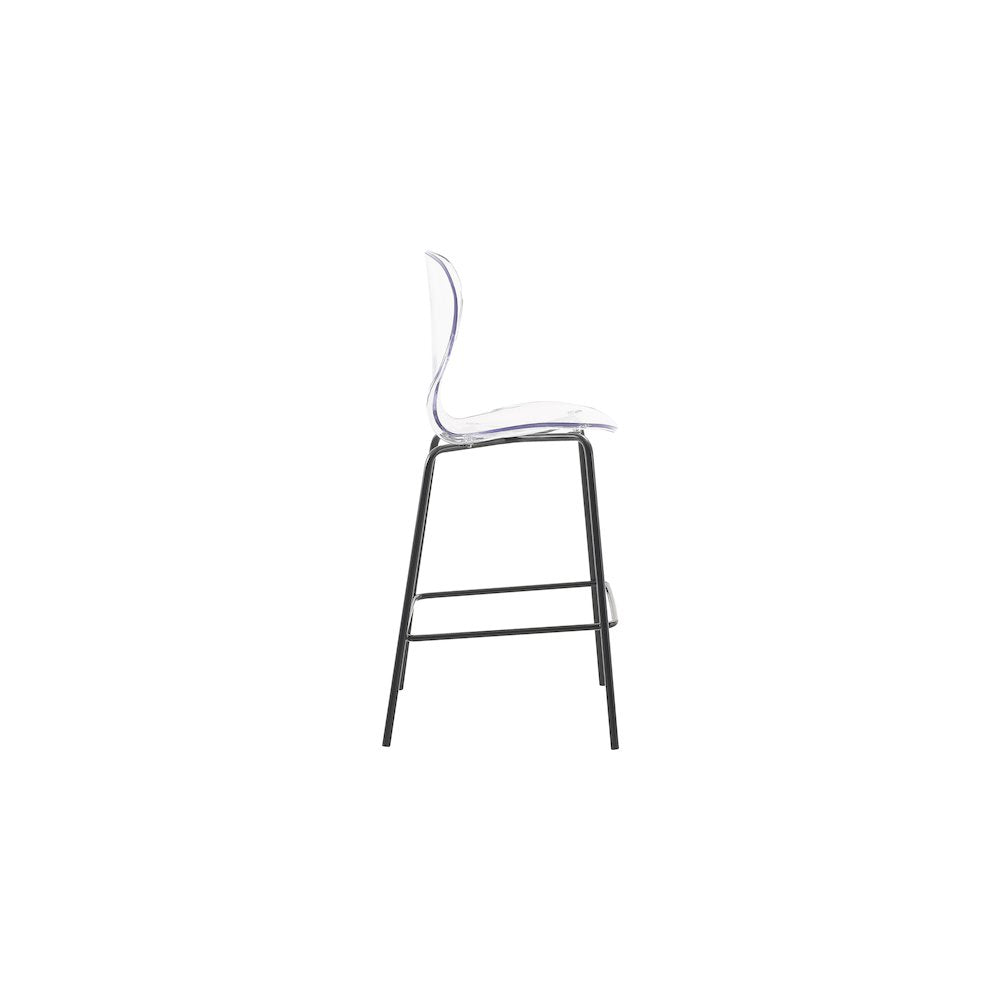 Clarion Matte Black Stool, Set of 2