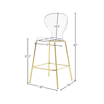 Clarion Gold Metal Stool, Set of 2