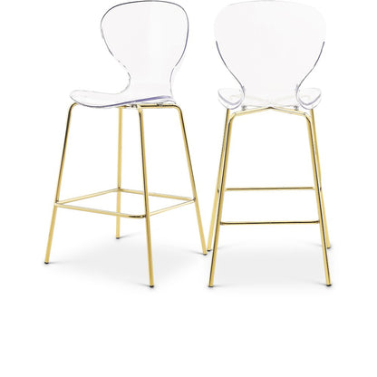 Clarion Gold Metal Stool, Set of 2