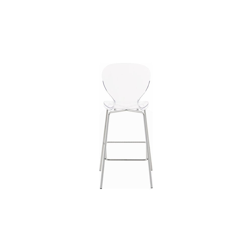 Clarion Chrome Metal Stool, Set of 2