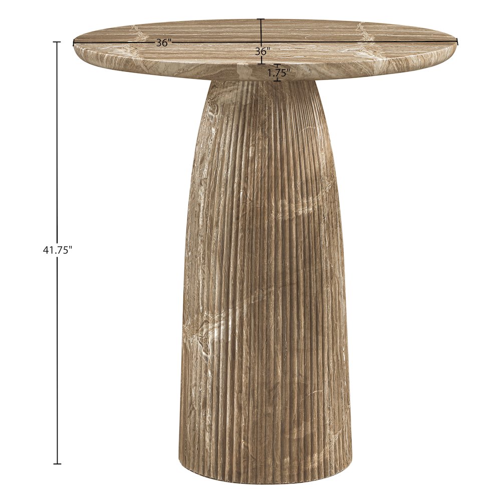 Venosa Beige Concrete Indoor/Outdoor Bar Table