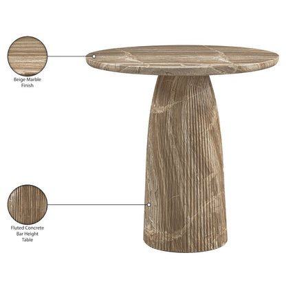 Venosa Beige Concrete Indoor/Outdoor Bar Table