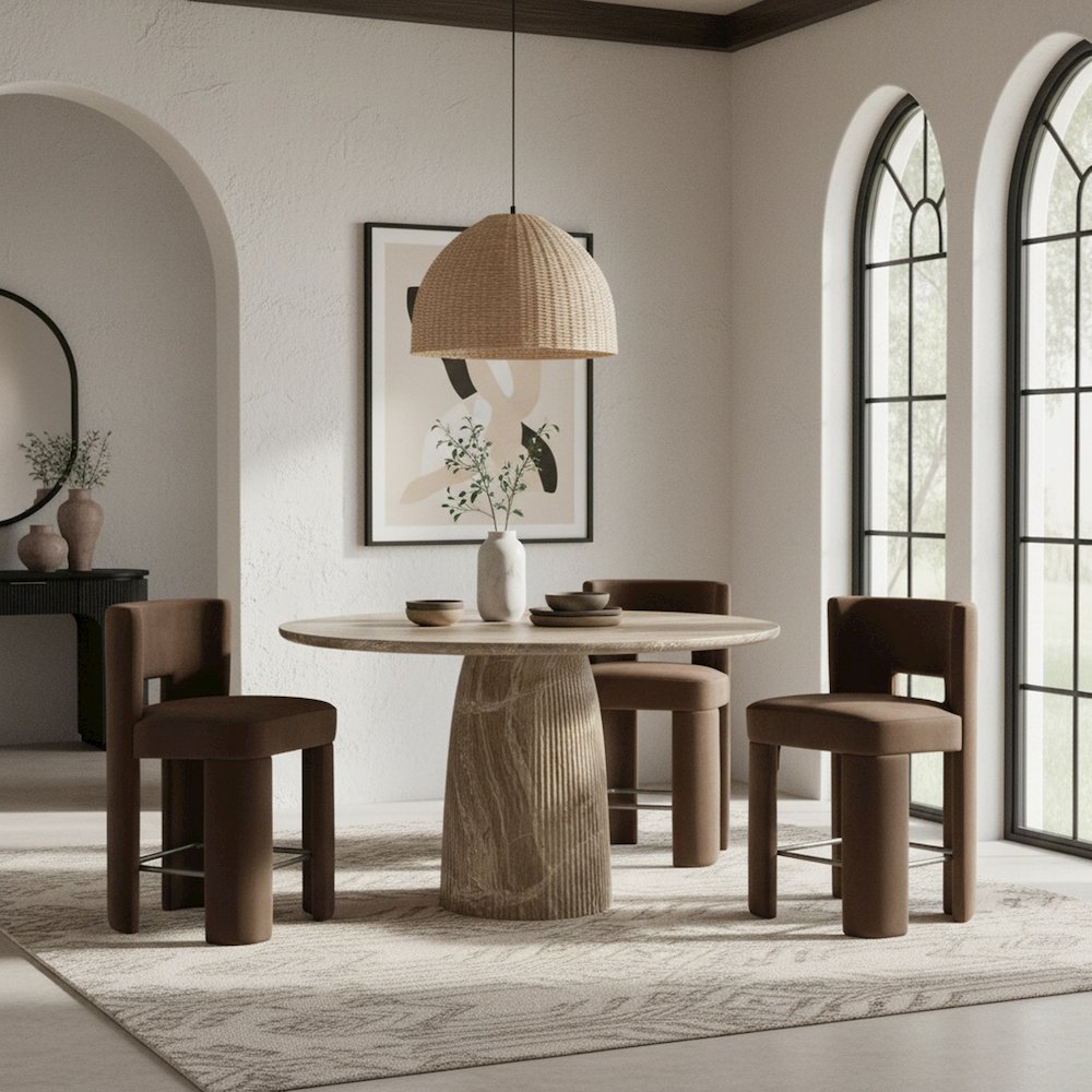 Venosa Beige Concrete Indoor/Outdoor Bar Table