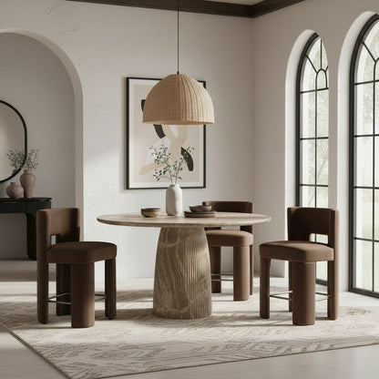 Venosa Beige Concrete Indoor/Outdoor Bar Table