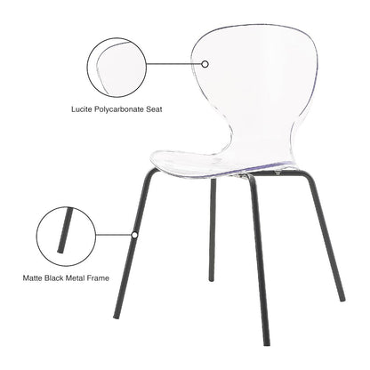 Clarion Matte Black Dining Chair, Set of 2