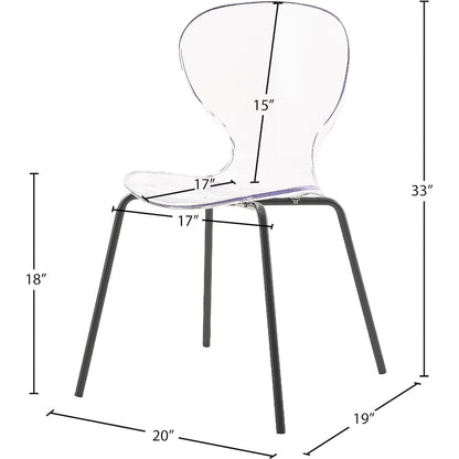 Clarion Matte Black Dining Chair, Set of 2