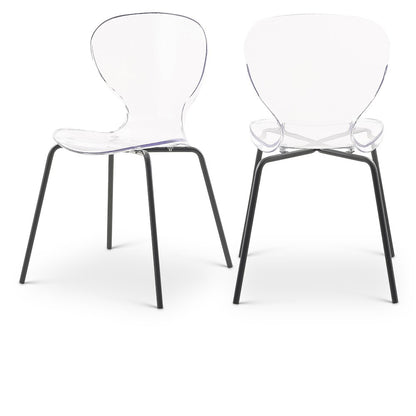 Clarion Matte Black Dining Chair, Set of 2